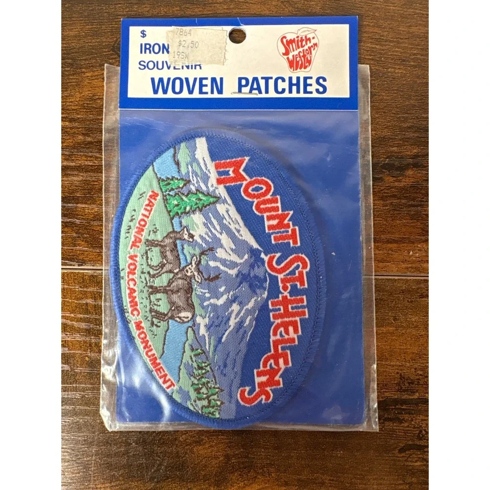 Vintage Mount St Helens National Volcanic Monument Iron‎ On Patch Smith-Western